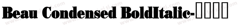 Beau Condensed BoldItalic字体转换